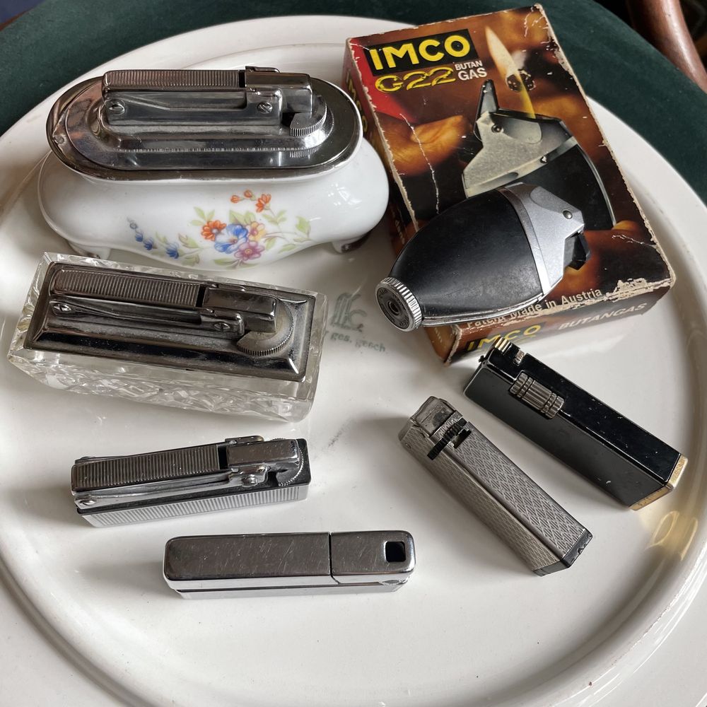 3. Kolekcja zapalniczek predom premet imco cccp john player antyk
