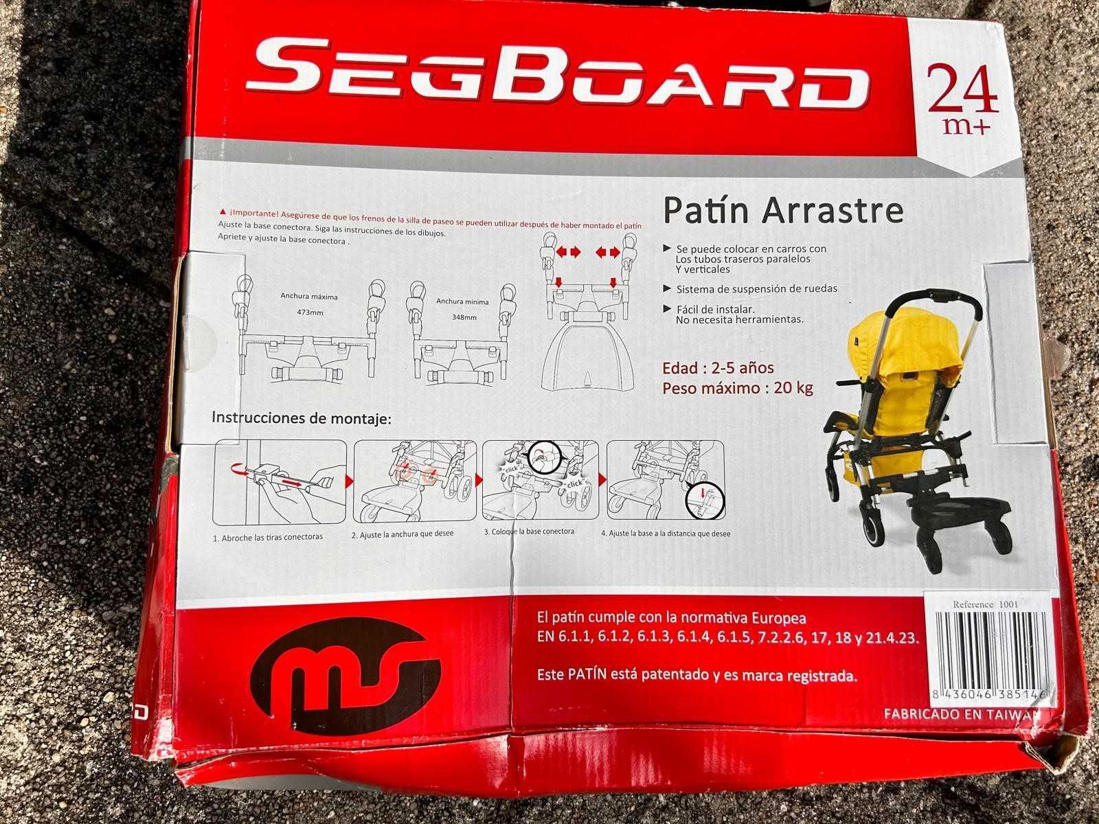 Segboard para carrinho de passeio, com assento destacável