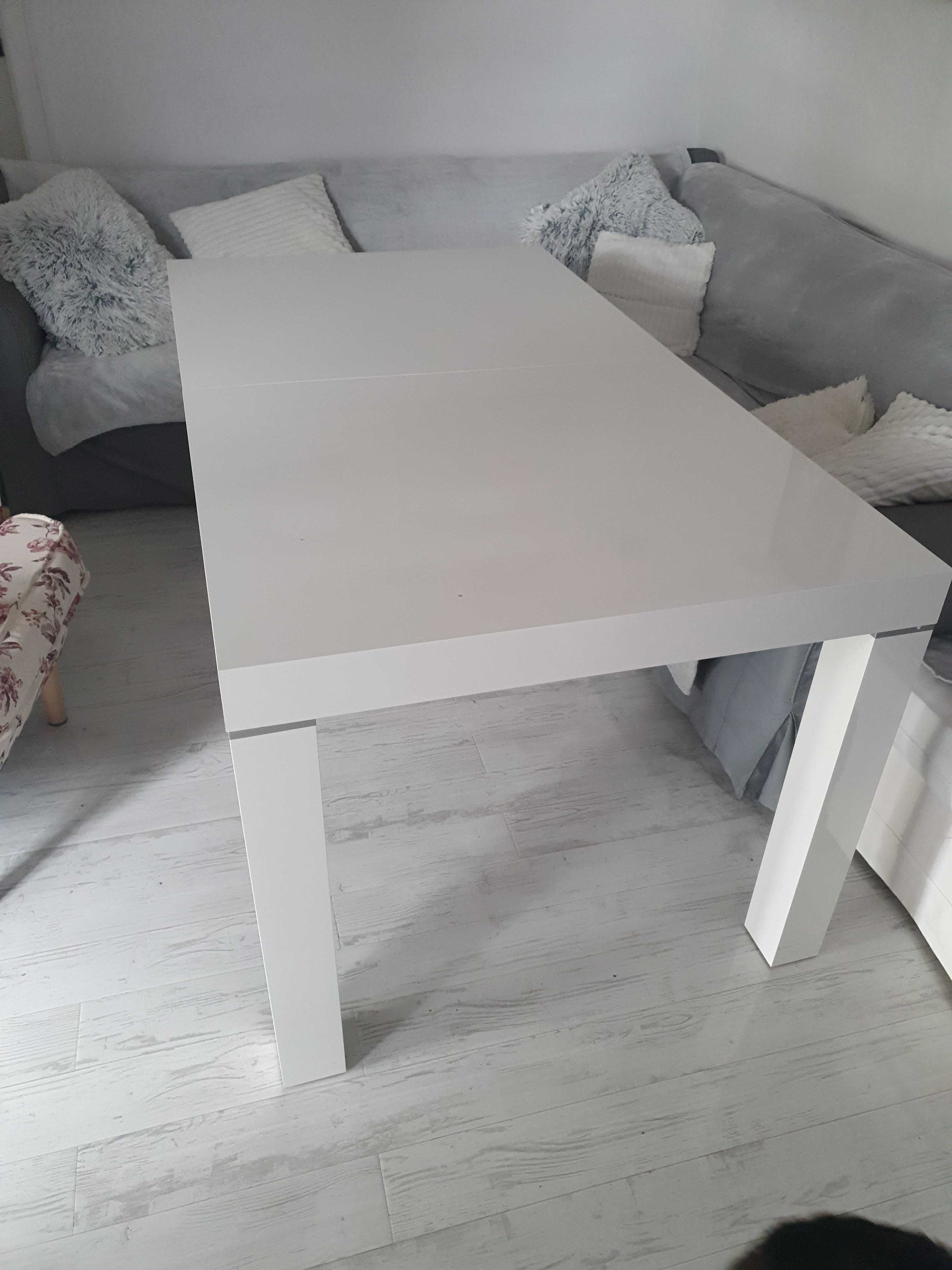 Biały stół rozkładany lakierowany