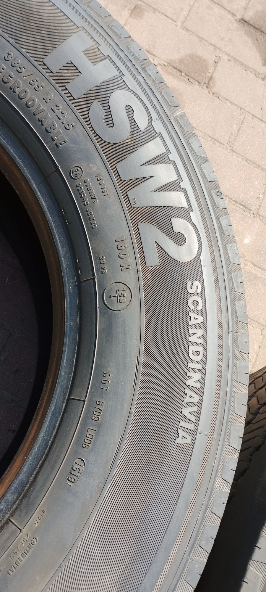 Continental 385/55R22.5, 11mm, bezNapraw, 2019r, 385/55/22.5, Wysyłka