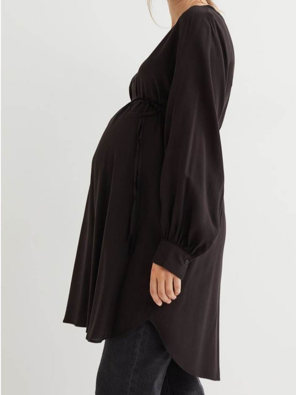 H&M hm mama XXL tunika sukienka czarna ciążowa  wiskoza
