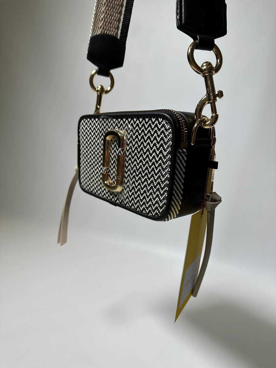 Сумка жіноча Marc Jacobs Snapshot чорно біла