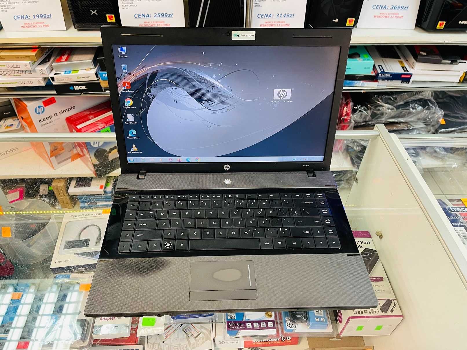 Laptop HP 630 T8300 2x2,4 4GB 320GB Win7 Kamera