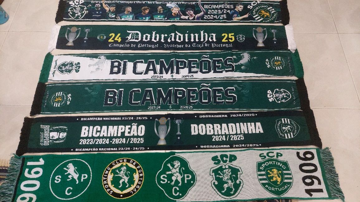 9 cachecois do sporting bi campeao e Dobradinha