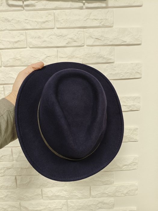 Stetson fedora р M синій капелюх фетровий шерстяний шляпа синяя федора