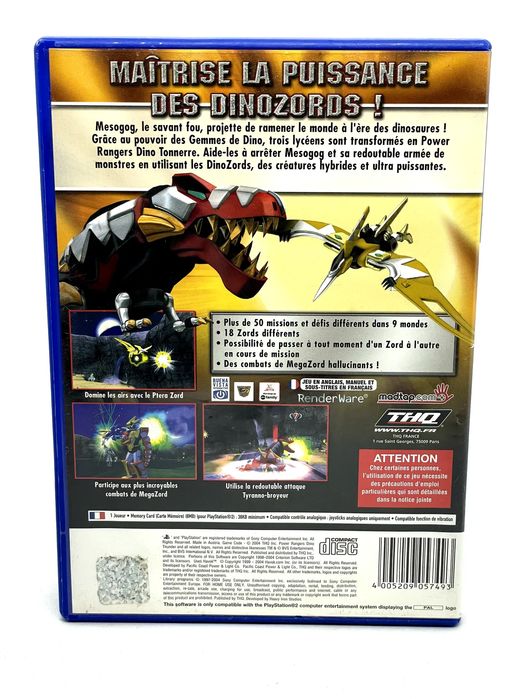 Power Rangers Dino Thunder PS2 Po Francusku