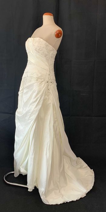 Nowa Suknia Ślubna 44 46 XXL Empire Linia A Wytworna Zjawiskowa Biała