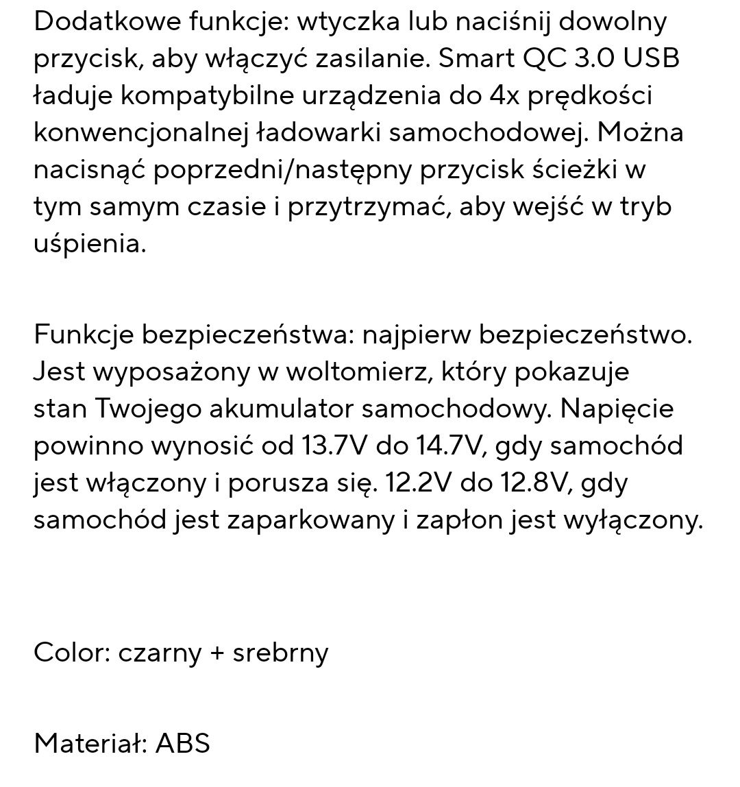 Transmiter samochodowy nadajnik bluetooth FM