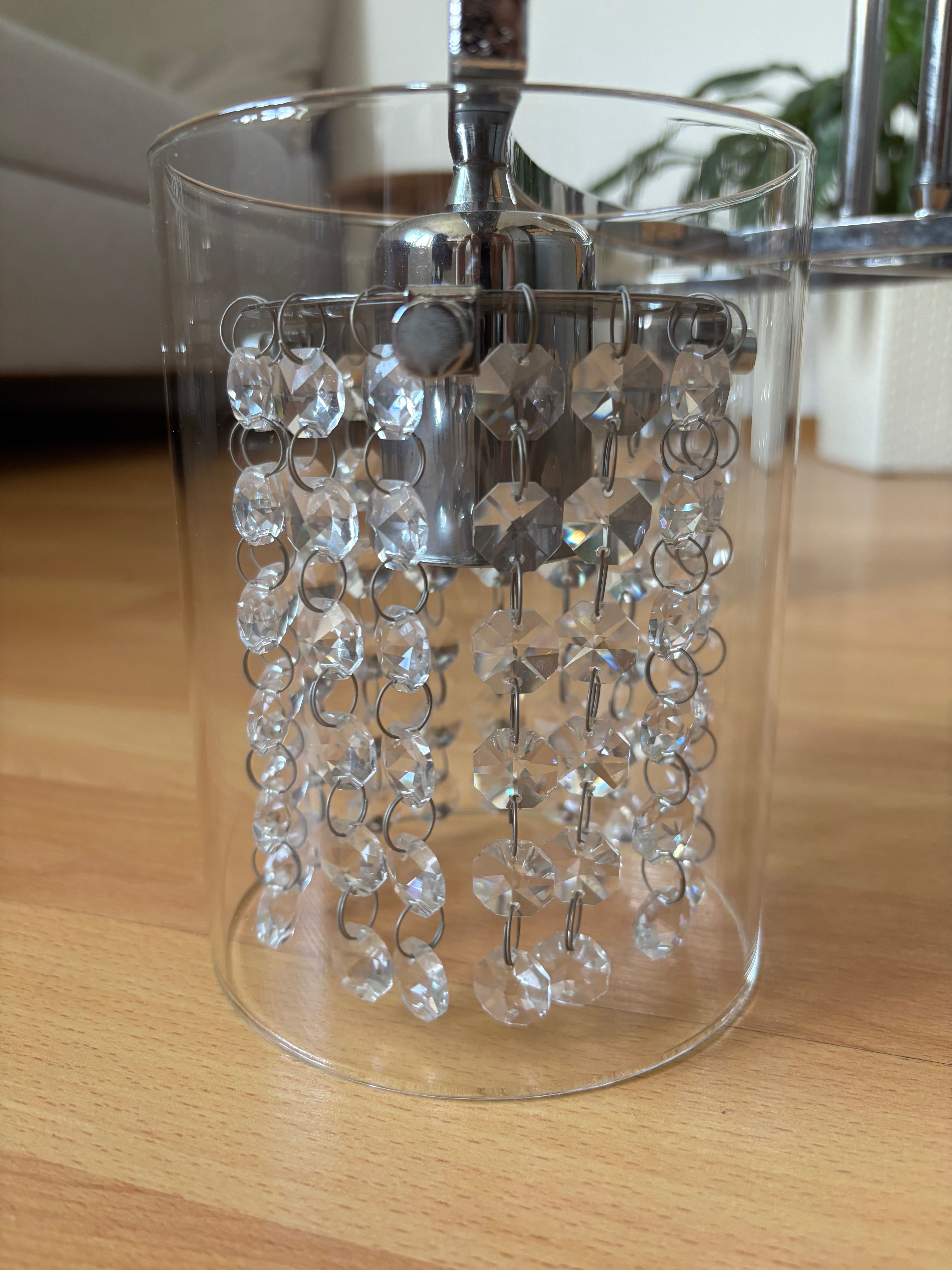 Lampa sufitowa z kryształkami E27