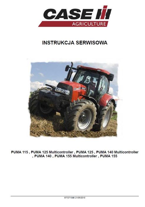 INSTRUKCJA naprawy CASE IH PUMA 115–155 –w języku polskim