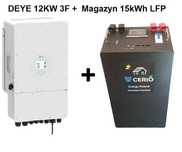 ZESTAW: Falownik DEYE 12 kW 3-fazowy + Magazyn Energii CERIO HS 15kWh