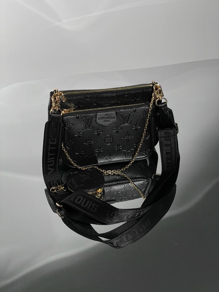 Жіноча сумка кросбоді louis vuitton 3в1 Люкс женская сумка клатч луи