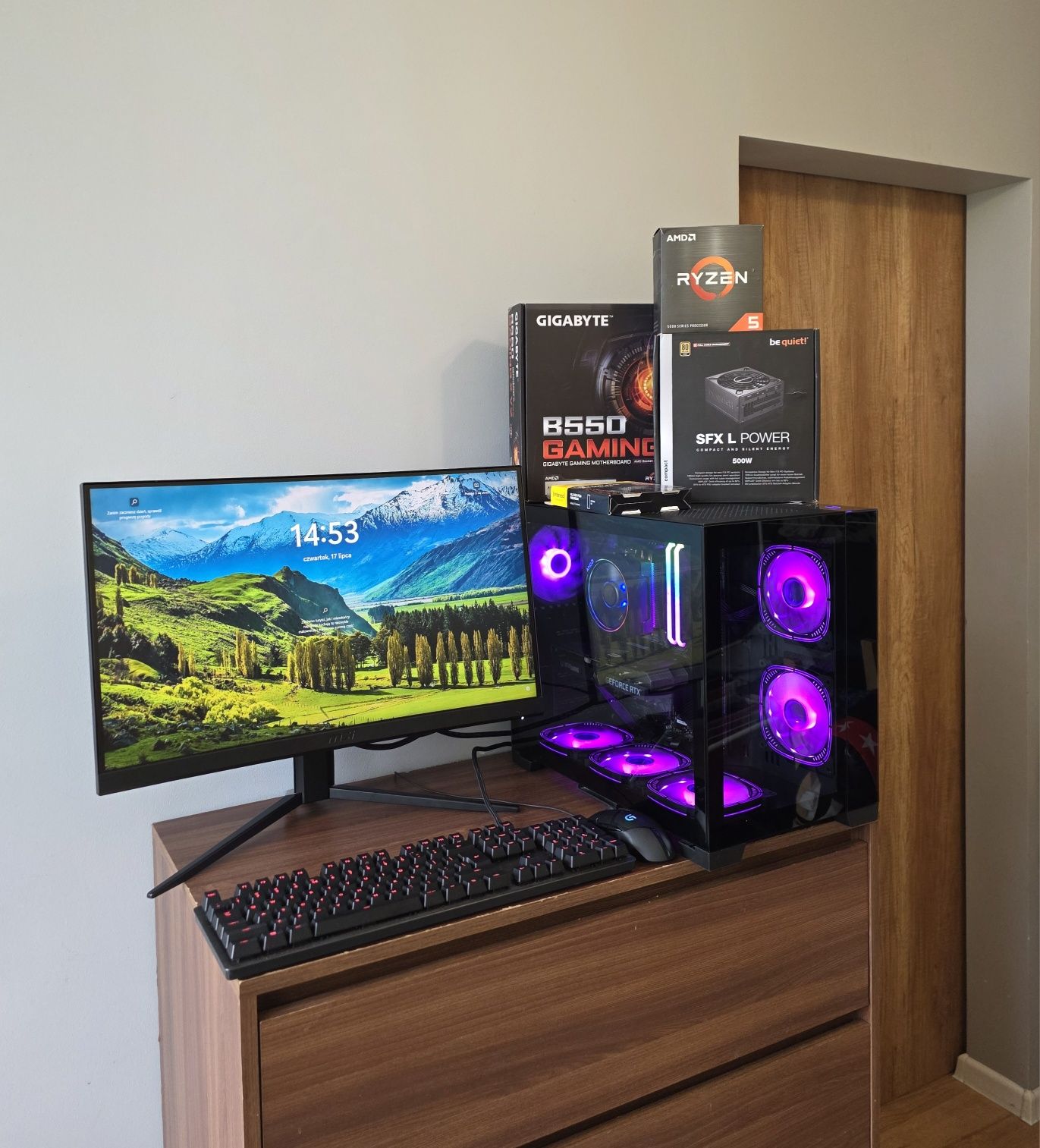 Jak NOWY zestaw do gier,RTX 3060 12gb,180hz,Ryzen 5 5600X,DDR4 32gb