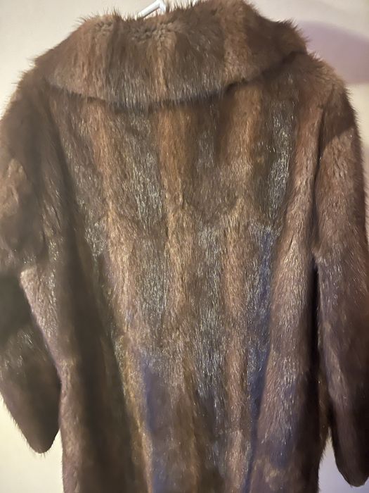 Futro z Norek Brązowe