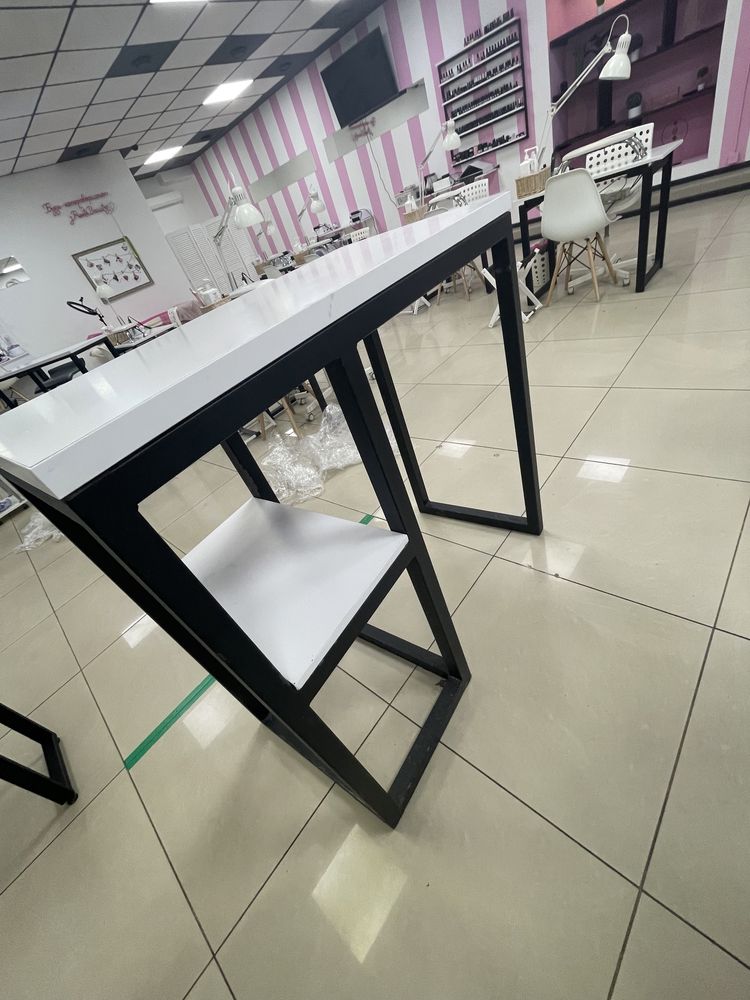 Стіл високий, стіл для послуг в 4 руки, стіл для паралельних послуг