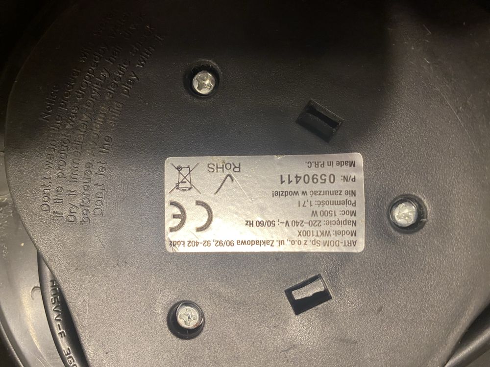 Czajnik Wandoo 1700W Stal Szlachetna
