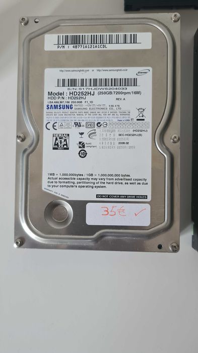 HDD Hard Drives 3.5" 250GB, 320GB and 500GB64551351548034122