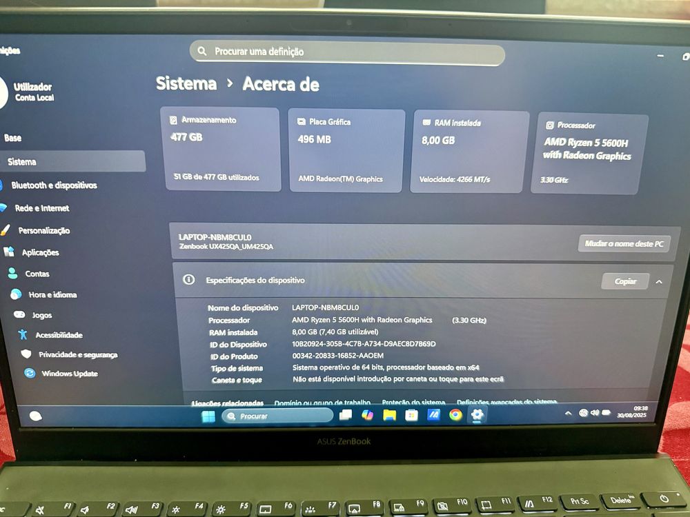 Portatil Asus Zenbook UM425Q Ryzen
