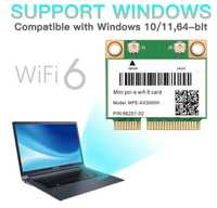 Wi-Fi 6 модуль MPE-AX3000H 2.4Ghz /  5Ghz Mini PCI-E