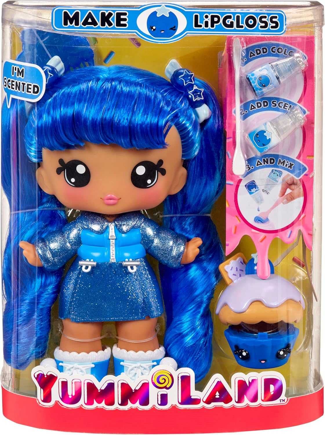 Велика лялька Рорі Блуберрі Yummiland Doll Lipgloss Pet Rory Blueberry