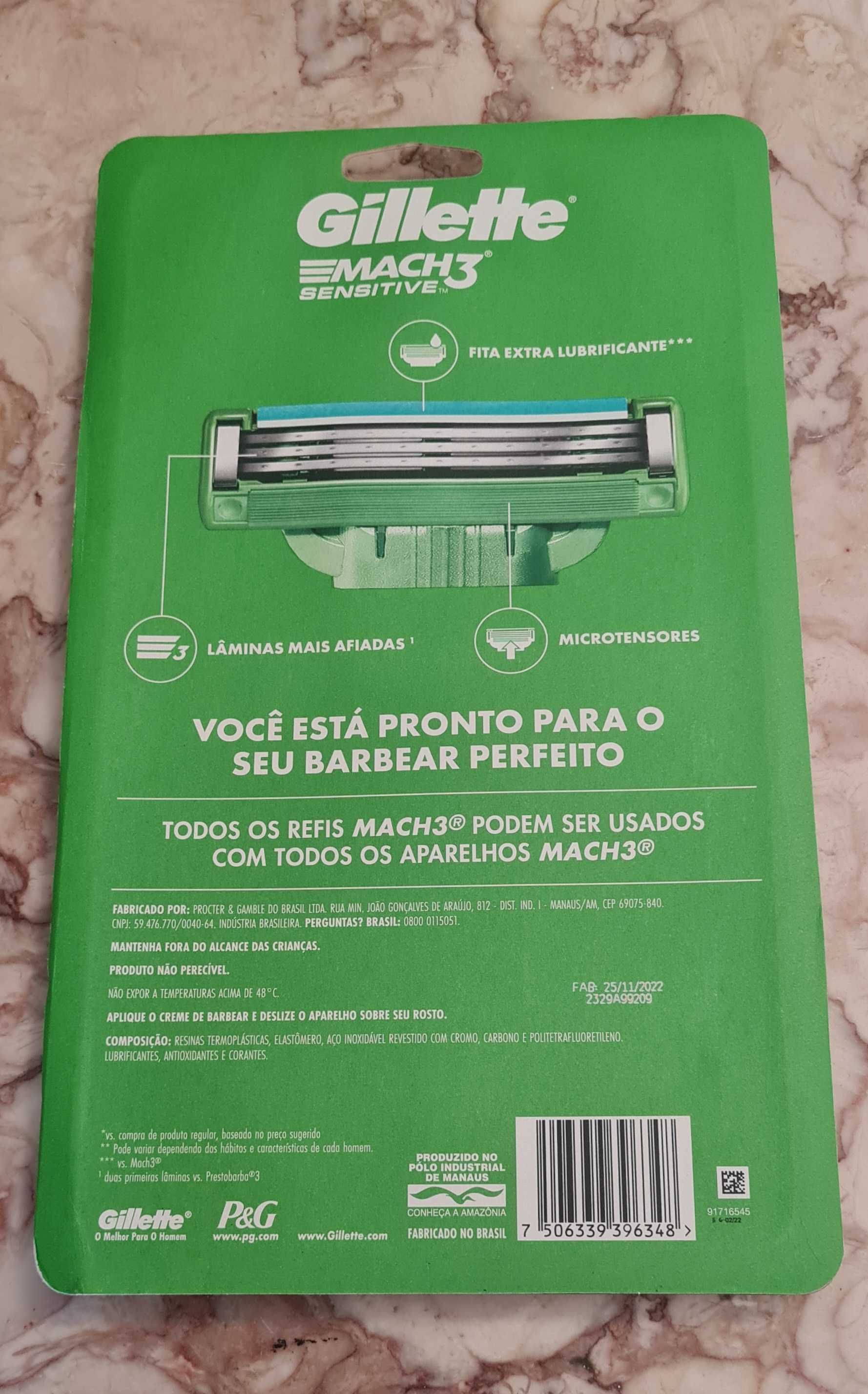 GILLETE MACH 3 Sensitive - 16 unidades