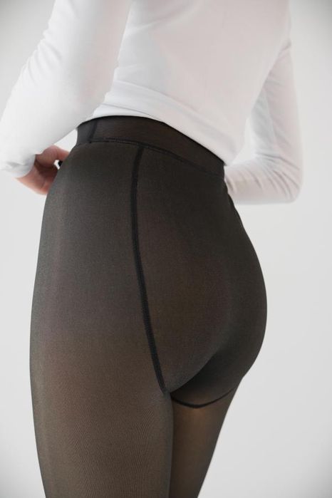 Женские Капроновые Колготы Зимнее Утеплены Флисом С Эфектом Голых Ног