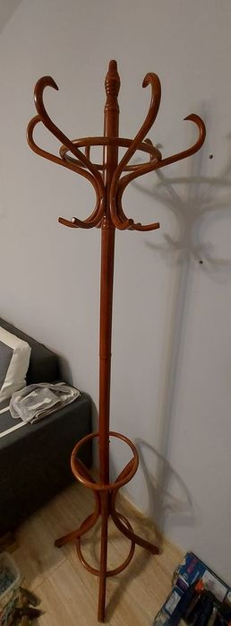 Wieszak stojący dębowy