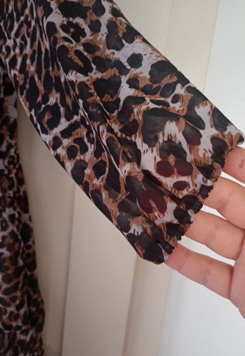 Sukienka w panterkę, komunia, chrzciny, wesele