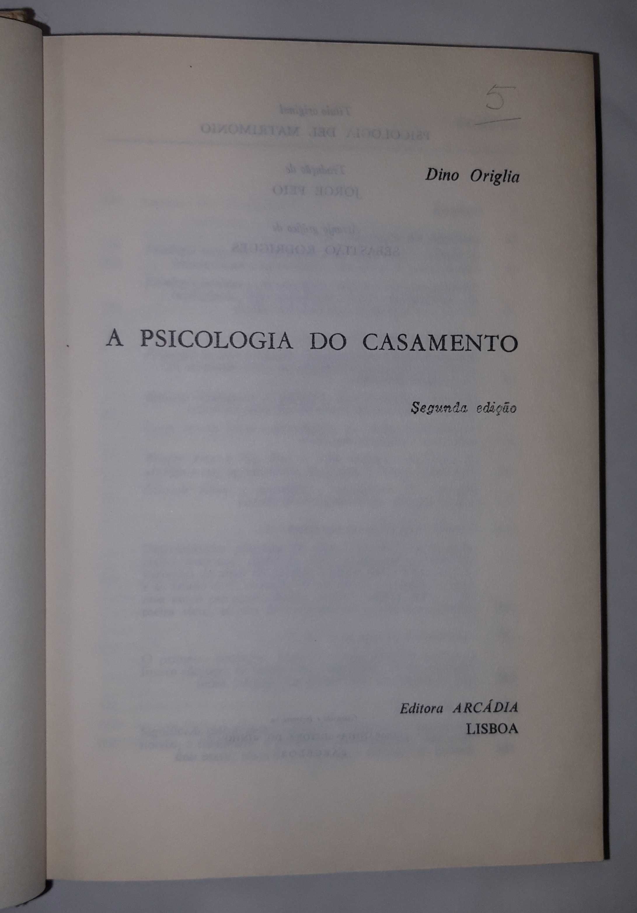 Livro- Ref CxC  - Dino Origlia - A Psicologia do Casamento