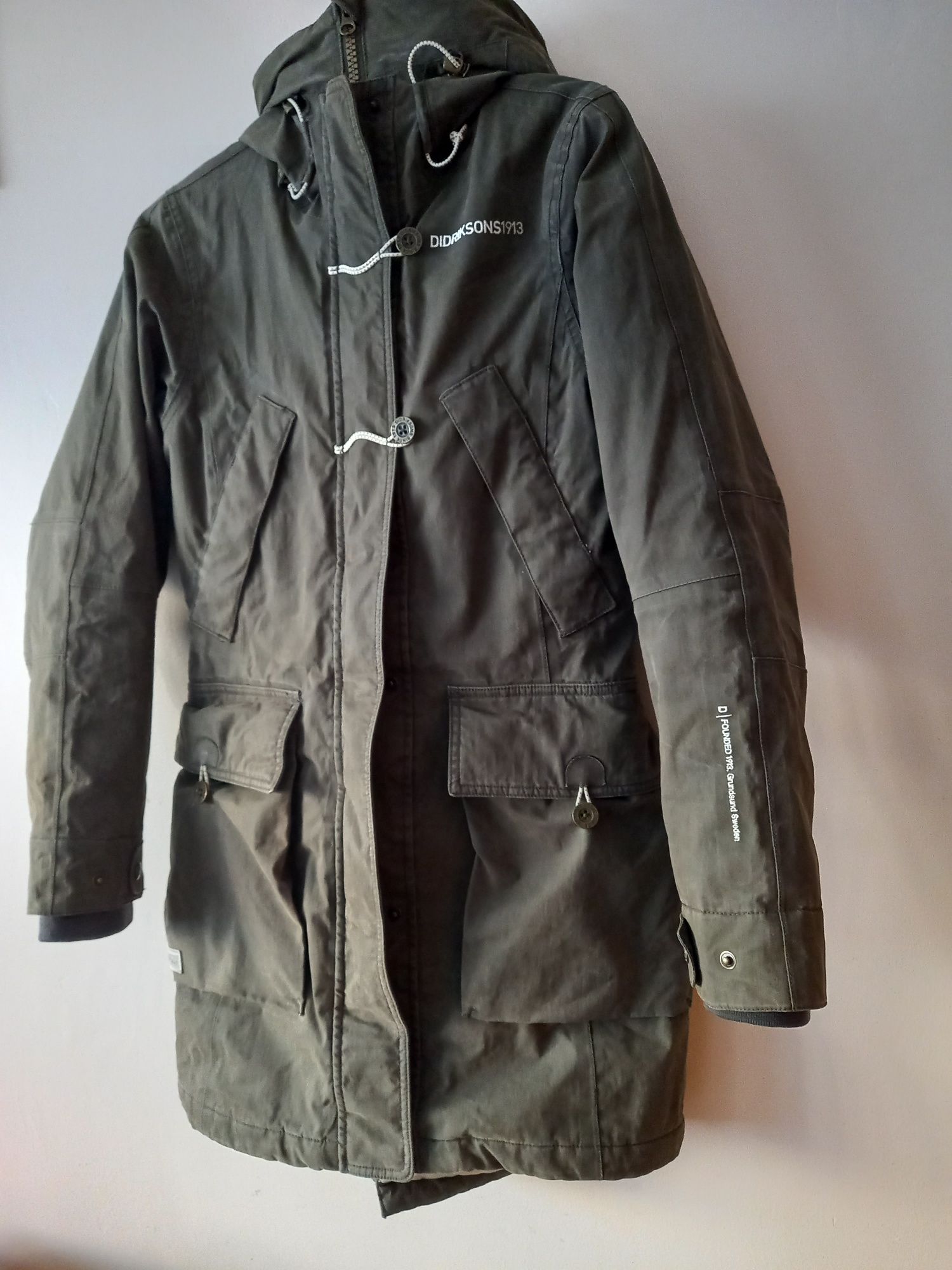 Kurtka zimowa z kapturem,płaszcz,parka, r.36, Didriksons