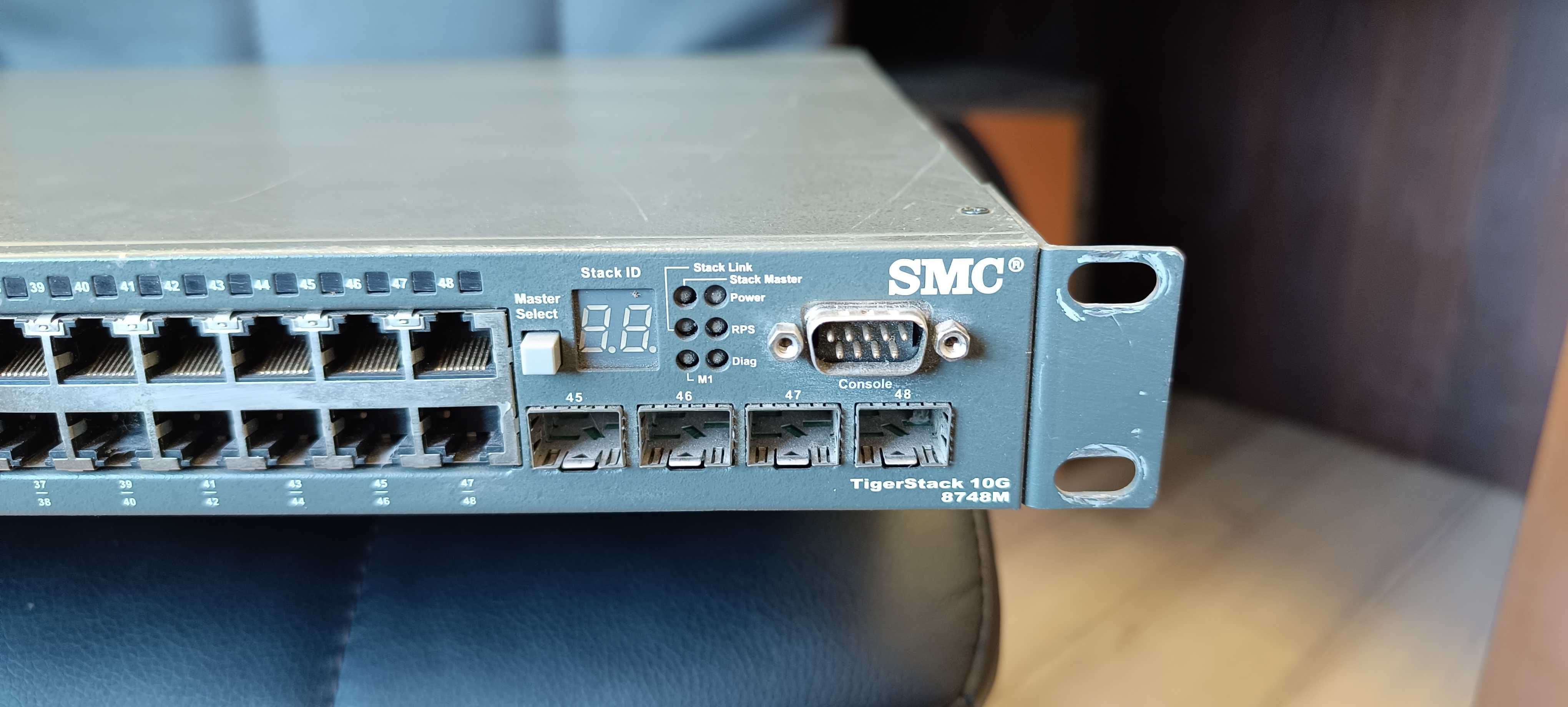 SMC TigerStack 1000 10G 8748M SMC8748M 48-Port Managed Gigabit Switch