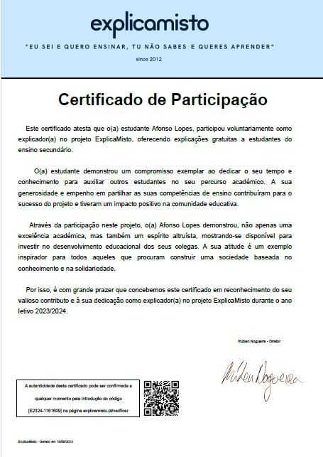 Explicações Ensino Secundário e Básico