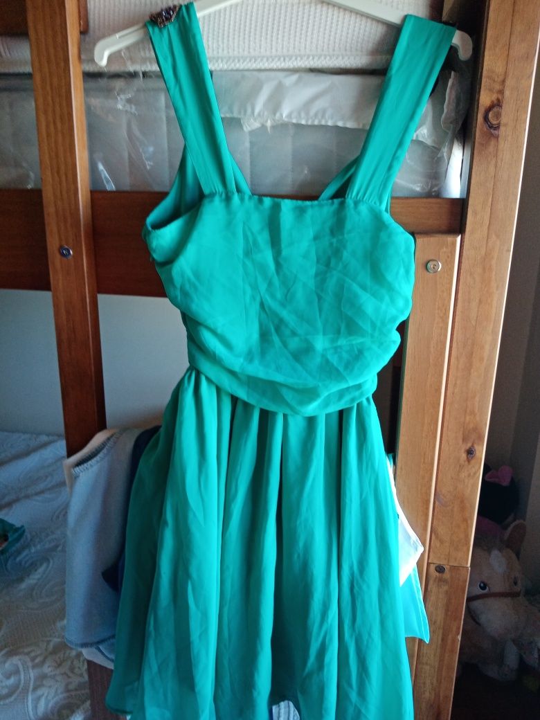 Vestido verde água