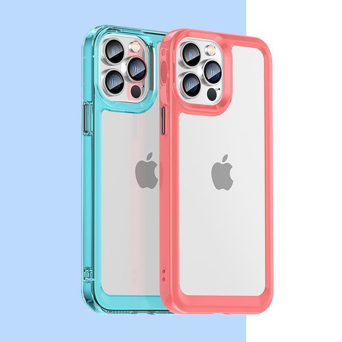 Pancerne Etui do iPhone 13 Pro - Czerwony, Żelowa Ramka