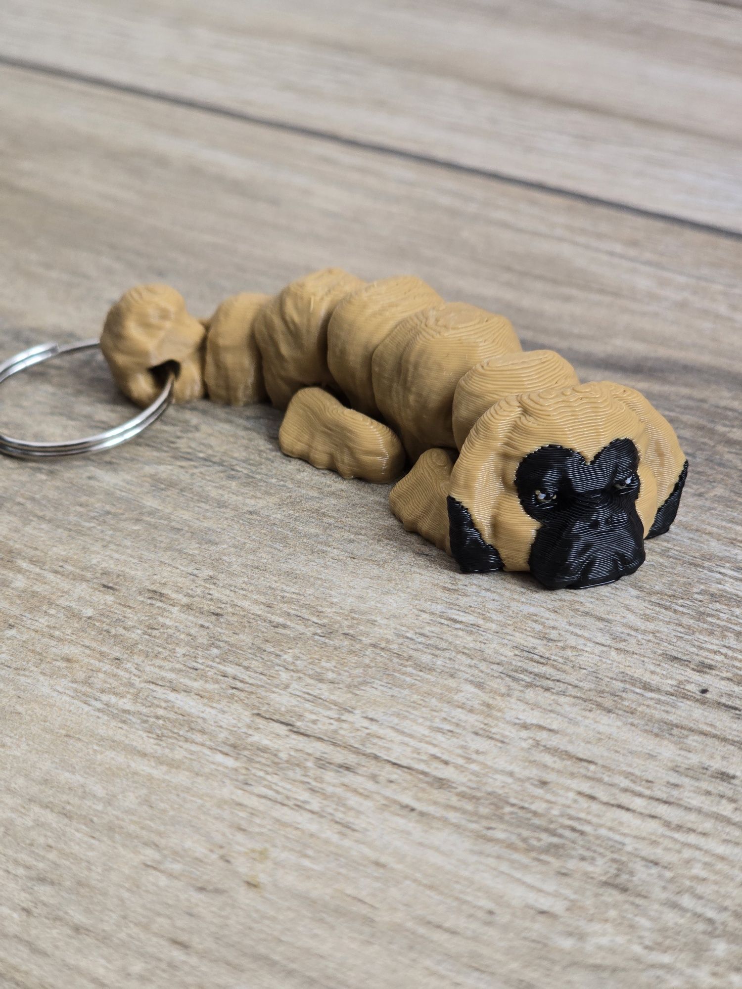 Breloczek Mops 3d - Seria Psów Brelok Druk3d fidget Keychain mixGadzet