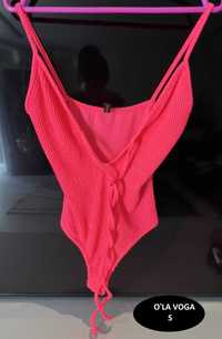 Różowy strój kąpielowy i body 2w1 O'la Voga S