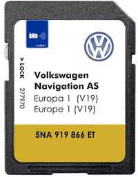 Cartão GPS VW Volkswagen MIB2 v19 2024 Golf Passat com aviso radares