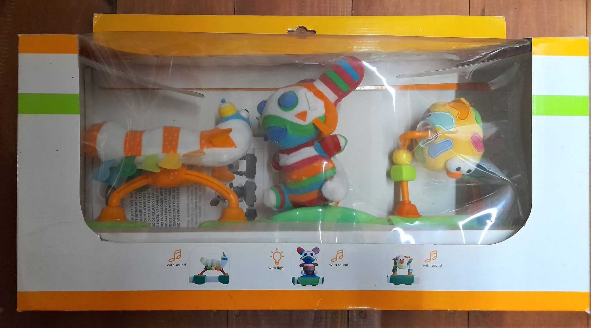 Conjunto de 3 brinquedos para Carrinho de Bebé