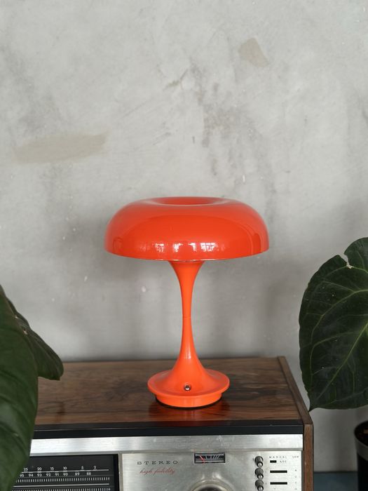 Retro lampka nocna stołowa Modern Design Grzybek pomarańczowa Loft