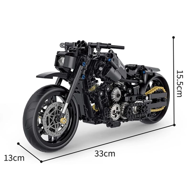 Klocki technic motor Harley Davidson, motocykl DUŻY 1:8, jak Lego