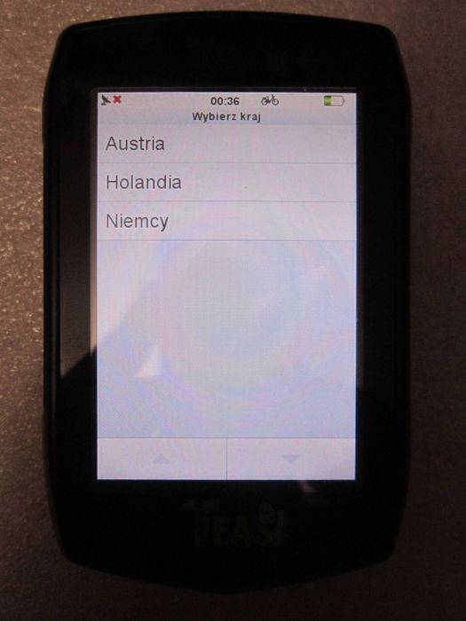 Nawigacja Rowerowa Teasi ONE wada urwana końcówka przycisku włącznika