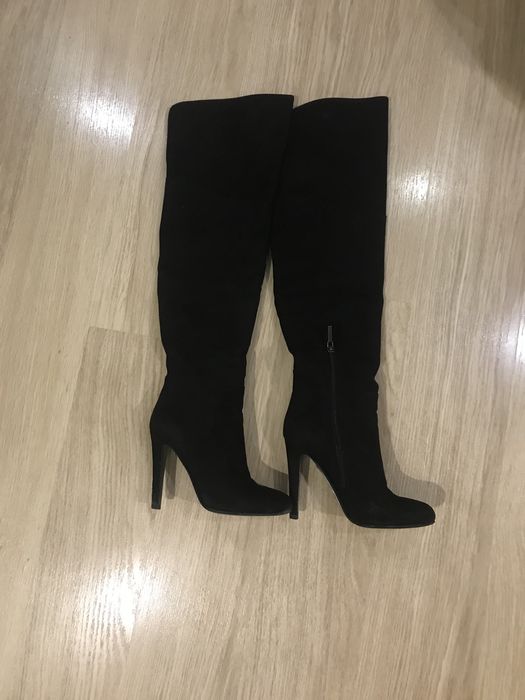 Замшеві чоботи) ботфорти замш) сапоги кожа, замш