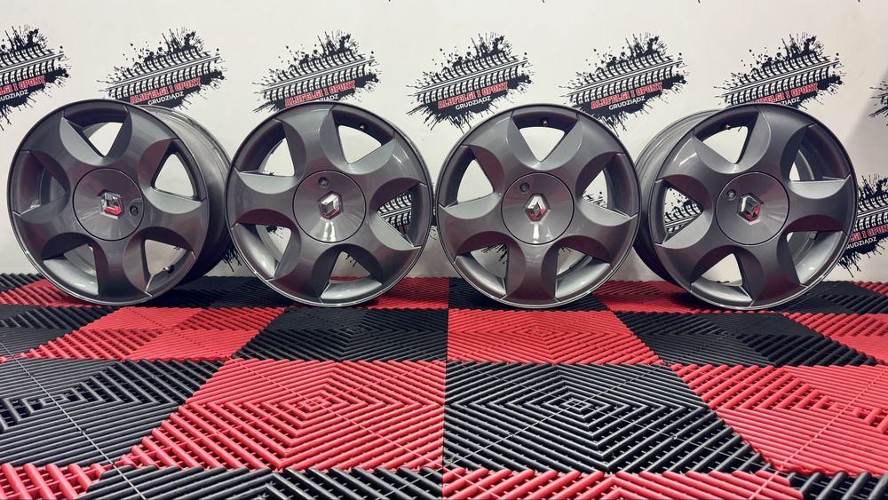 Alufelgi OEM Renault 15" Twingo II Clio Megane + śruby i kluczyk