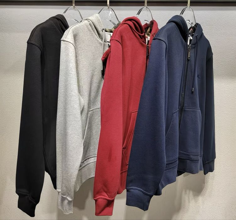 Кофта зип худи Burberry Cotton Blend Zip Hoodie барбери old money