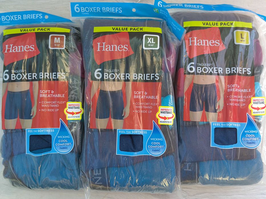Hanes упаковка мужские трусы боксеры 6шт