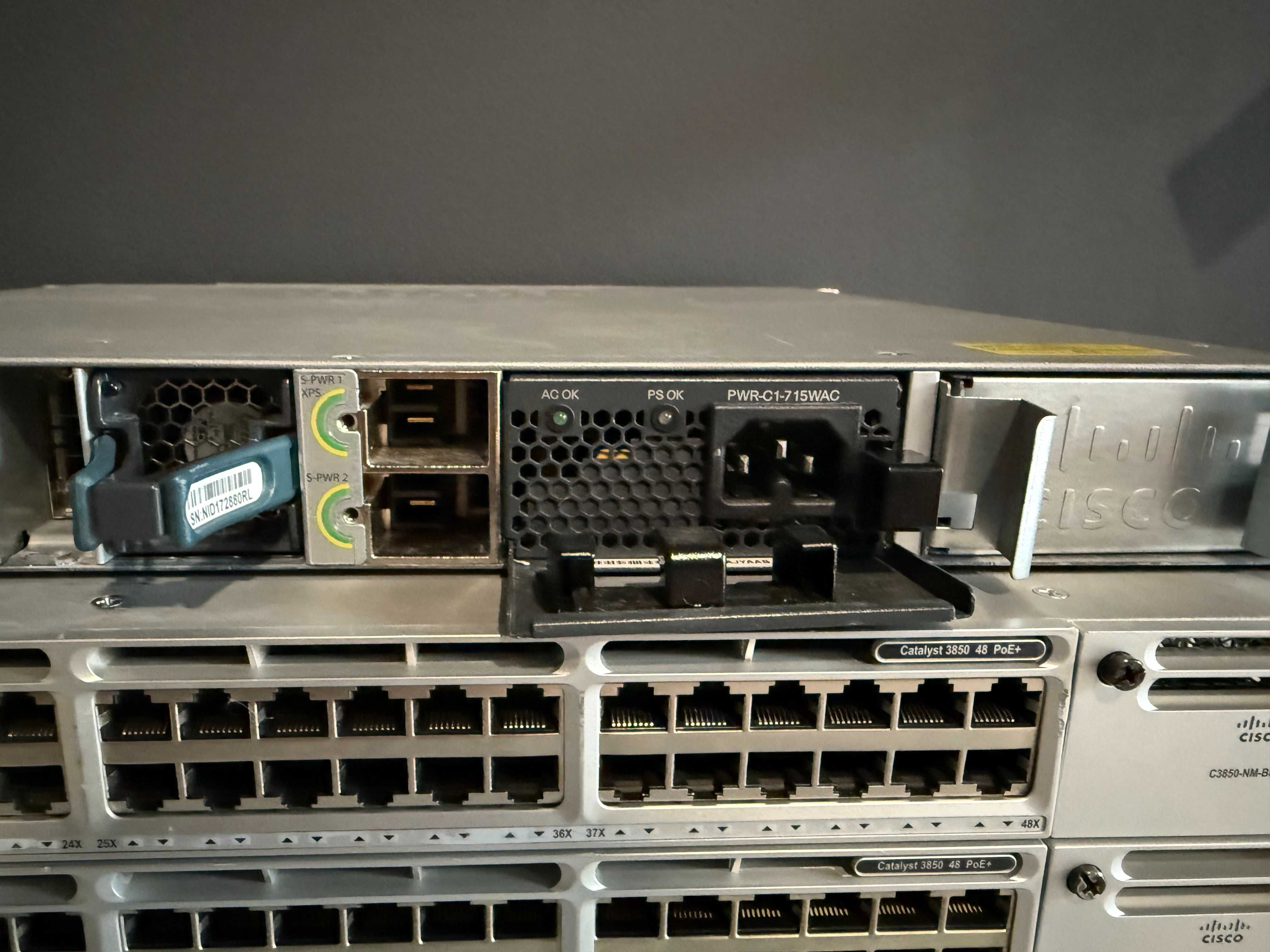 48РОЕ + Коммутаторы Cisco Catalyst WS-C3850-48P-S нал/безнал