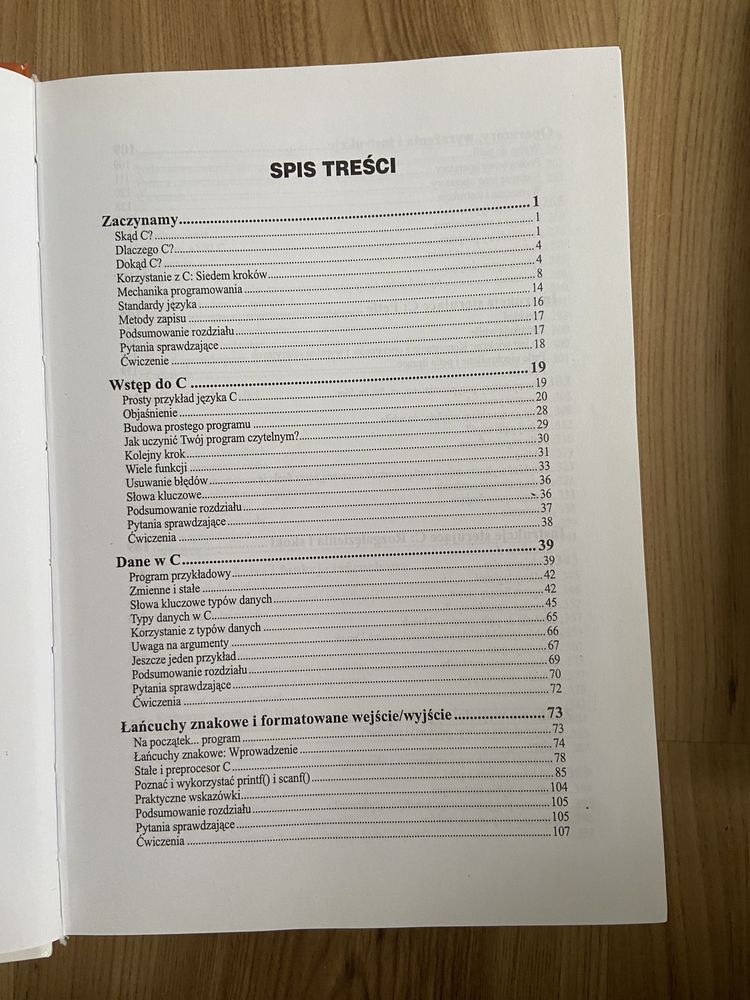 S. Prata Szkoła Programowania, Język C