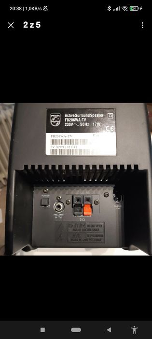 Aktywny i pasywny głośnik surround PHILIPS
 FB206WA-TV   +   FB206WP