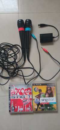 Conjunto Singstar + 2 Jogos PS3