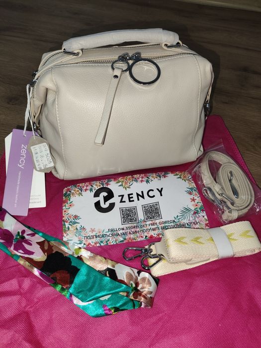 Жіноча кросбоді-сумка Zency женская сумка натуральная кожа р.23*16*12